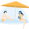 bikini girl illustrations