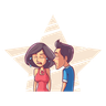 cute couple illustration free download
