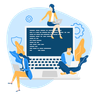 illustrations of web developer