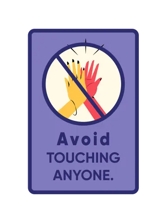 Do not touch anyone Illustration