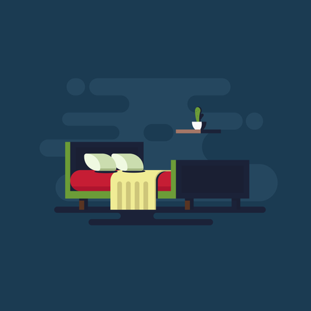 Double Bed Illustration