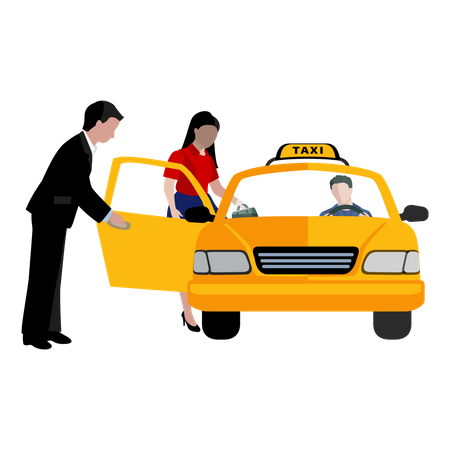 Best Free Driver Open Door For Passenger Illustration Download In Png Vector Format