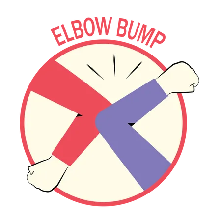 Elbow bump Illustration