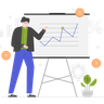 employee giving presentation illustration