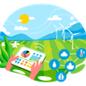 illustrations of smart farm app