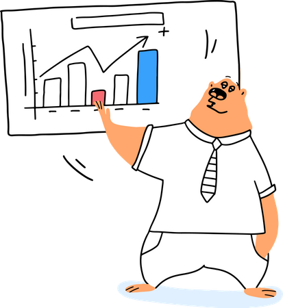 Financial graph Illustration