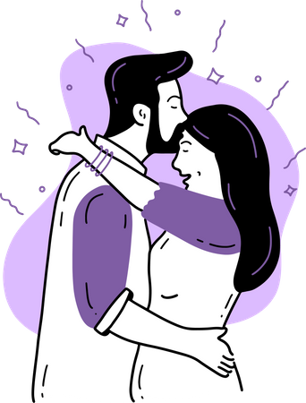 Forehead Kiss Illustration