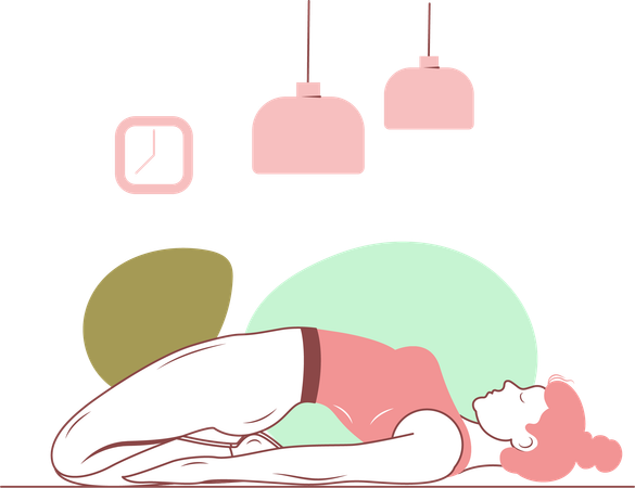 Free ブリッジヨガのポーズ  イラスト