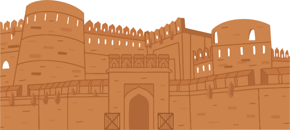 Free Agra Fort  Illustration