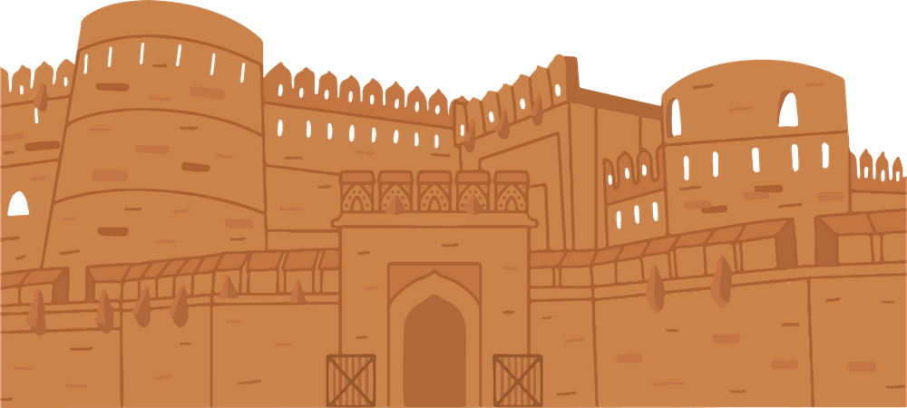 Free Agra Fort  Illustration