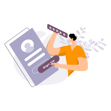 Free Anmeldeformular  Illustration