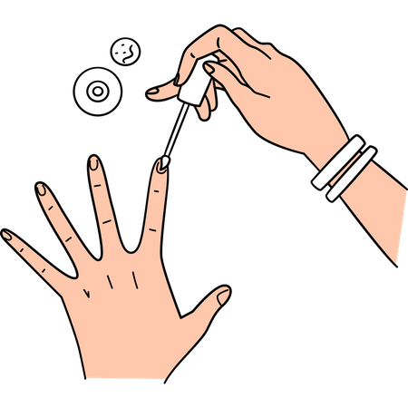 Free Applying nail paint on nails  Illustration