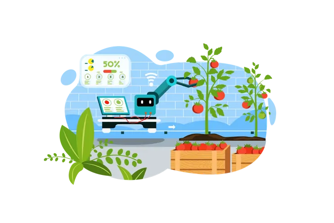 Free Automatic vegetable plucking  イラスト