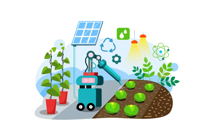 Free Automatic watering machine  Illustration