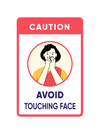 Free Avoid touching face  Illustration