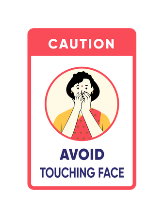 Free Avoid touching face  イラスト