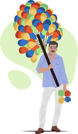 Free Balloon Guy  Illustration