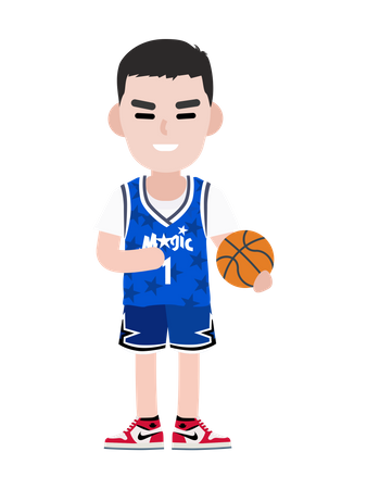 Free Basketball player  Illustration