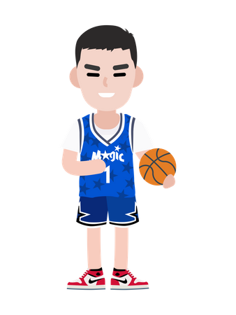 Free Basketball player  Illustration