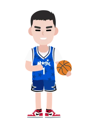 Free Basketball player  Illustration