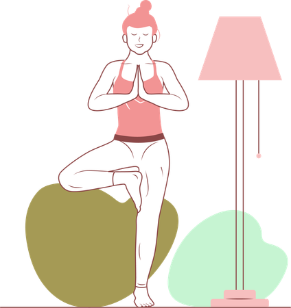 Free Baum-Yoga-Pose  Illustration