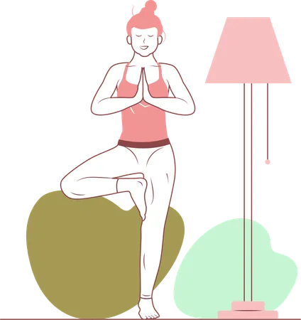 Free Baum-Yoga-Pose  Illustration