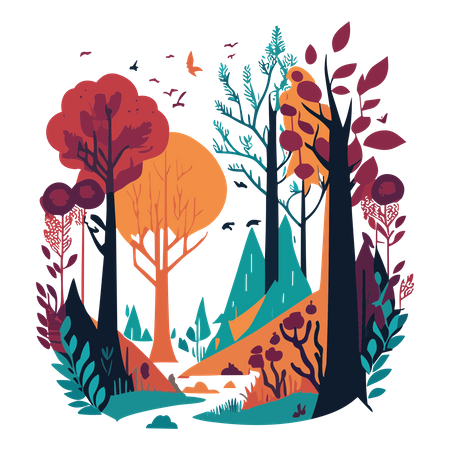 Free Beautiful Landscape  Illustration