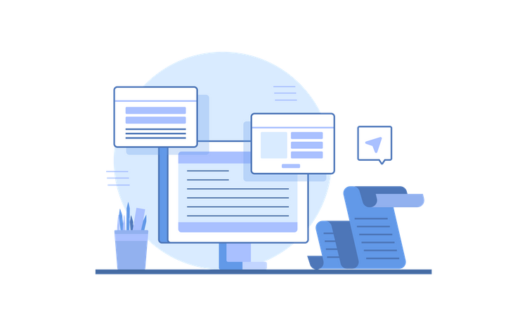 Free Blogs and article  Illustration