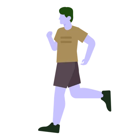 Free Boy jogging Illustration