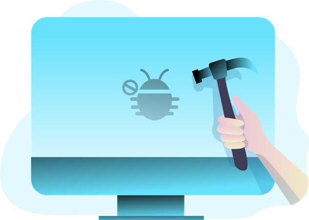 Free Bug Fixed  Illustration