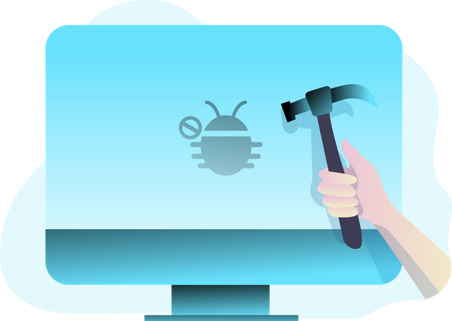 Free Bug Fixed  Illustration