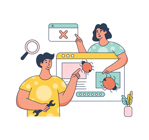 Free Bug Fixing  Illustration
