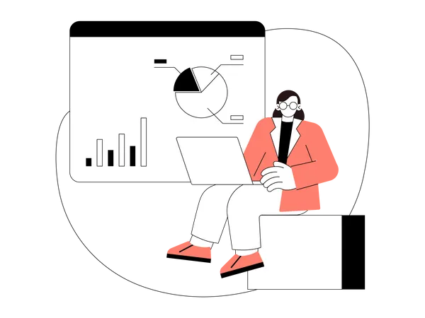 Free Business analytics  Illustration