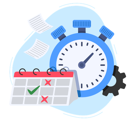 Free Business deadline setting  Illustration