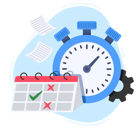 Free Business deadline setting  Illustration