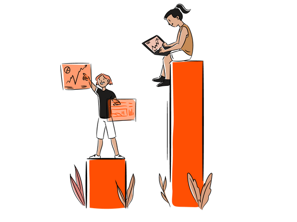 Free Business growth  일러스트레이션