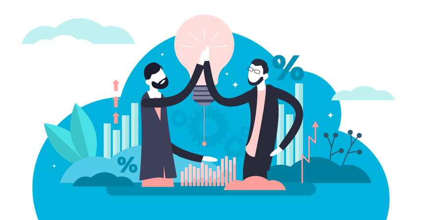 Free Business partnership  Illustration