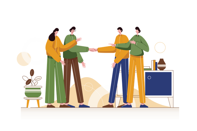 Free Business partnership  Illustration