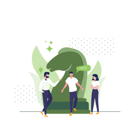 Free Business strategy making team  Illustration