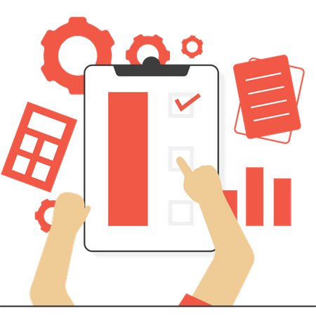 Free Business Task list  Illustration
