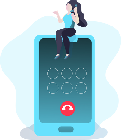 Free Calling  Illustration