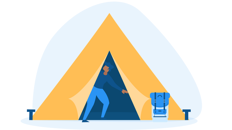 Free Camping  Illustration