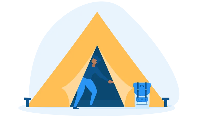 Free Camping  Illustration