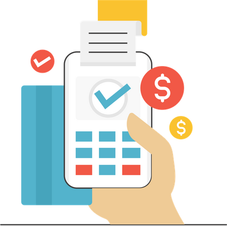 Free Card Payment  Illustration