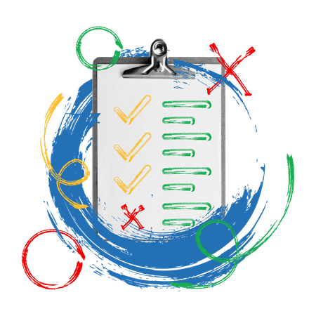 Free Checklist with clipboard as to do list concept  Illustration