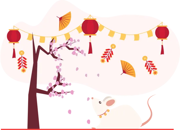 Free Chinese festival  Illustration