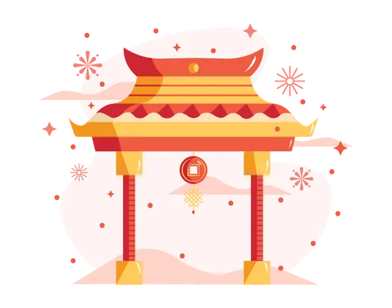 Free Chinese gate  Illustration