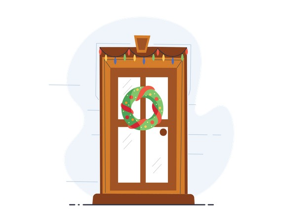 Free Christmas door  Illustration