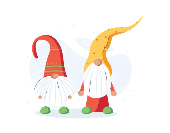 Free Christmas gnome  Illustration