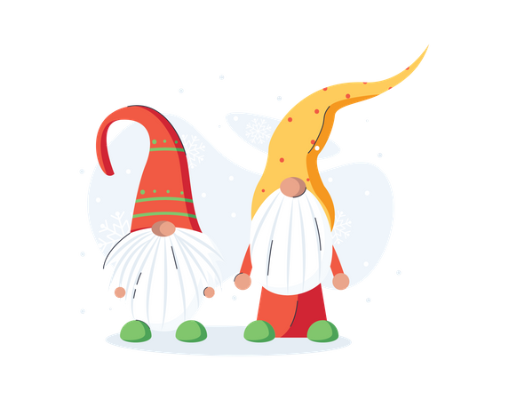 Free Christmas gnome  Illustration